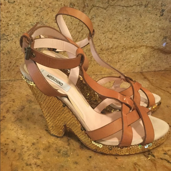 Moschino Runway Collection Sequin Wedge - Picture 2 of 8